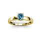 3 - Ilone Blue Topaz Solitaire Engagement Ring 