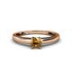 1 - Ilone Citrine Solitaire Engagement Ring 