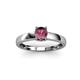 3 - Ilone Rhodolite Garnet Solitaire Engagement Ring 