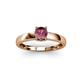 3 - Ilone Rhodolite Garnet Solitaire Engagement Ring 
