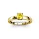 3 - Ilone Lab Created Yellow Sapphire Solitaire Engagement Ring 