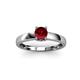 3 - Ilone Ruby Solitaire Engagement Ring 