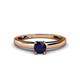 1 - Ilone Blue Sapphire Solitaire Engagement Ring 