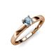 4 - Ilone Aquamarine Solitaire Engagement Ring 