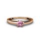 1 - Ilone Pink Tourmaline Solitaire Engagement Ring 