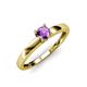 4 - Ilone Amethyst Solitaire Engagement Ring 