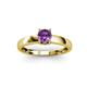 3 - Ilone Amethyst Solitaire Engagement Ring 