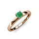 4 - Ilone Emerald Solitaire Engagement Ring 