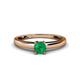 1 - Ilone Emerald Solitaire Engagement Ring 