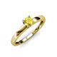 4 - Ilone Lab Created Yellow Sapphire Solitaire Engagement Ring 