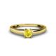 1 - Ilone Lab Created Yellow Sapphire Solitaire Engagement Ring 