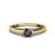 1 - Ilone Black Diamond Solitaire Engagement Ring 