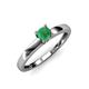 4 - Ilone Emerald Solitaire Engagement Ring 