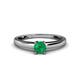1 - Ilone Emerald Solitaire Engagement Ring 