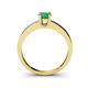 5 - Ilone Emerald Solitaire Engagement Ring 