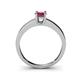 5 - Ilone Rhodolite Garnet Solitaire Engagement Ring 