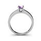 5 - Ilone Amethyst Solitaire Engagement Ring 
