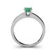 5 - Ilone Emerald Solitaire Engagement Ring 
