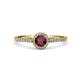 1 - Lore Ruby and Diamond Halo Bridal Set Ring 