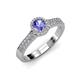3 - Lore Tanzanite and Diamond Halo Bridal Set Ring 
