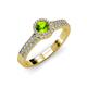 3 - Lore Peridot and Diamond Halo Bridal Set Ring 