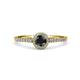 1 - Lore Black and White Diamond Halo Bridal Set Ring 