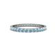 1 - Audrey 2.00 mm Aquamarine U Prong Eternity Band 