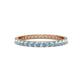 1 - Audrey 2.00 mm Aquamarine U Prong Eternity Band 