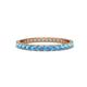 1 - Audrey 2.00 mm Blue Topaz U Prong Eternity Band 