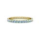 1 - Audrey 2.00 mm Aquamarine U Prong Eternity Band 