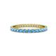 1 - Audrey 2.00 mm Blue Topaz U Prong Eternity Band 