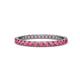 1 - Audrey 2.00 mm Rhodolite Garnet U Prong Eternity Band 