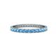 1 - Audrey 2.00 mm Blue Topaz U Prong Eternity Band 