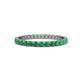 1 - Audrey 2.00 mm Emerald U Prong Eternity Band 