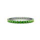 1 - Audrey 2.40 mm Green Garnet U Prong Eternity Band 