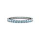 1 - Audrey 2.40 mm Aquamarine U Prong Eternity Band 
