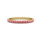 1 - Audrey 2.40 mm Pink Tourmaline U Prong Eternity Band 