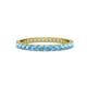 1 - Audrey 2.40 mm Blue Topaz U Prong Eternity Band 