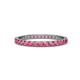 1 - Audrey 2.40 mm Rhodolite Garnet U Prong Eternity Band 