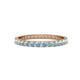 1 - Audrey 2.40 mm Aquamarine U Prong Eternity Band 