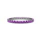 1 - Audrey 2.40 mm Amethyst U Prong Eternity Band 