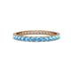 1 - Audrey 2.40 mm Blue Topaz U Prong Eternity Band 