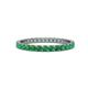1 - Audrey 2.40 mm Emerald U Prong Eternity Band 