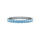 1 - Audrey 2.40 mm Blue Topaz U Prong Eternity Band 