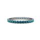 1 - Audrey 2.40 mm London Blue Topaz U Prong Eternity Band 