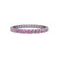 1 - Audrey 2.00 mm Pink Sapphire and Diamond U Prong Eternity Band 