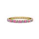 1 - Audrey 2.00 mm Pink Sapphire and Diamond U Prong Eternity Band 
