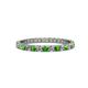 1 - Audrey 2.00 mm Green Garnet and Diamond U Prong Eternity Band 
