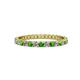 1 - Audrey 2.00 mm Green Garnet and Diamond U Prong Eternity Band 
