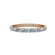1 - Audrey 2.00 mm Aquamarine and Diamond U Prong Eternity Band 